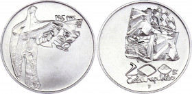 Czech Republic 200 Korun 1995 (ND)
KM# 15; Silver 12.85 g.; 50th Anniversary - Victory Over Fascism; UNC