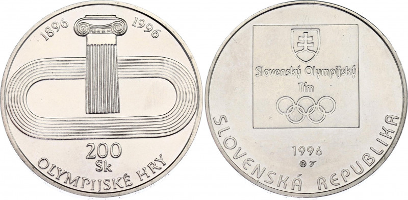 Slovakia 200 Korun 1996
KM# 31; N# 23341; Silver; Olympic Games; UNC
