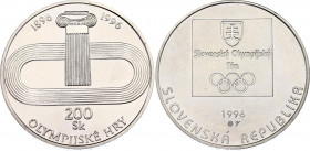 Slovakia 200 Korun 1996
KM# 31; N# 23341; Silver; Olympic Games; UNC