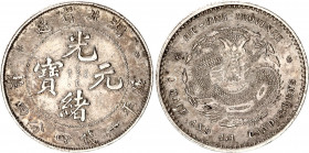 China Hupeh 20 Cents 1895
Y# 125; Silver; Hu-Bay (Hu Peh) province 1894-1911; Natural cabinet patina; Mint lustre; Very rare; AUNC