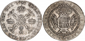 Austrian Netherlands 1 Kronentaler 1760
KM# 22; N# 28562; Silver; Franz I; Mint: Brussels; VF Toned