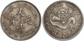 China Kiangnan 20 Fen 1899 (36) 亥己
Y# 143a.3; N# 12423; Silver; Guangxu; XF