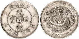 China Kirin 50 Cents 1905
Y# 182a; Silver; Province Kirin; Very rare coin; Remains lustre; AUNC