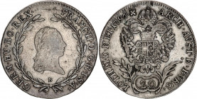 Austria 20 Kreuzer 1796 B
KM# 2139; N# 22610; Silver; Franz II; XF