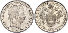 Austria 20 Kreuzer 1846 A
KM# 2208, Adamo# D7; N# 18459; Silver; Ferdinand I; Mint luster; AUNC-UNC