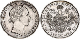 Austria 10 Kreuzer 1853 A
KM# 2203; N# 33458; Silver; Franz Joseph I; UNC, mint luster remains