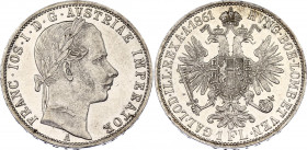 Austria 1 Florin 1861 A
KM# 2219; Silver; Franz Joseph I; Mint: Vienna; UNC