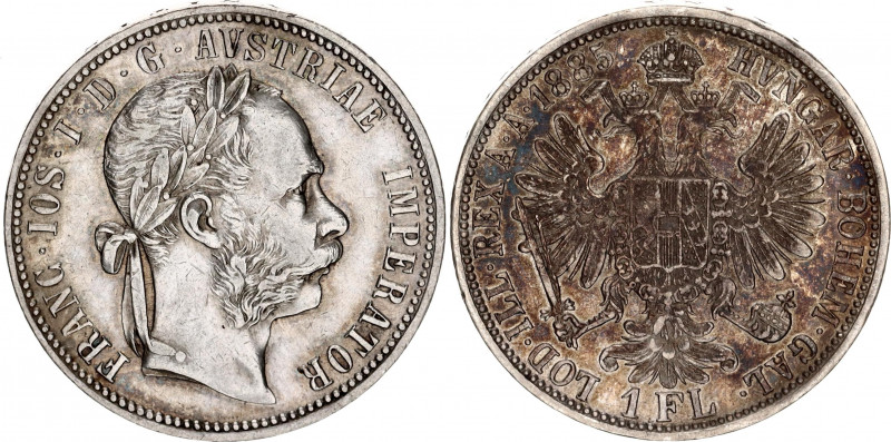 Austria 1 Florin 1885
KM# 2222; N# 4726; Silver; Franz Joseph I; XF