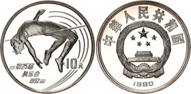 China 10 Yuan 1990
KM# 302; Silver., Proof; High jumping