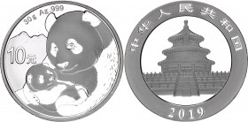 China 10 Yuan 2019
N# 154933; Silver; Panda; UNC Proof