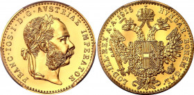 Austria Dukat 1915 PCGS PR69CAM
KM# 2267; Gold (.986), 3.43g. Proof.