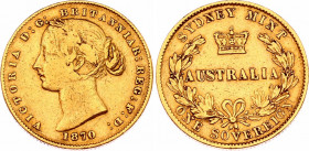 Australia 1 Sovereign 1870
KM# 4; Fr# 10; N# 6331; Gold (.917) 7.99 g.; Victoria; Mint: Sydney; VF