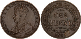 Australia 1 Penny 1915 H
KM# 23; Schön# 14; Bronze; George V; Mint: Heaton's Mint, Birmingham; XF-AUNC