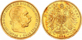 Austria 10 Corona 1905
KM# 2805; Gold (.900) 3.37 g., 19 mm.; Franz Joseph I; AUNC