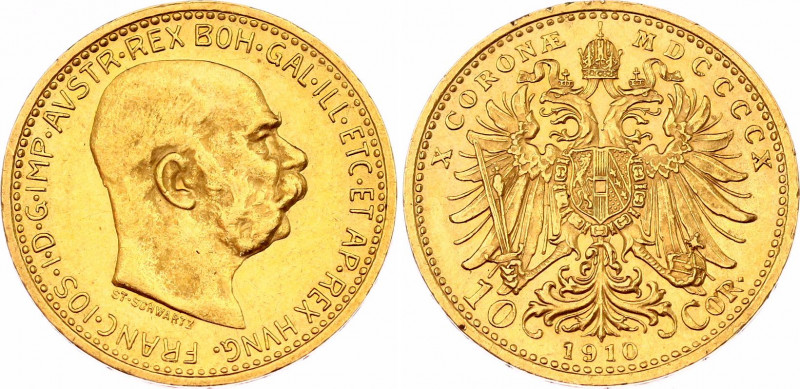 Austria 10 Corona 1910
KM# 2816; N# 20870; Gold (.900); Franz Joseph I; UNC