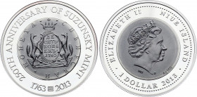 Niue 1 Dollar 2013 Suzunsky Mint
KM# 1260; Silver; Proof; Suzunsky Mint; Mintage 1000 - Rare official coin! Price in Krause = 100$. 1 Oz 999 Silver