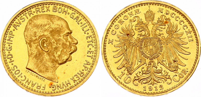 Austria 10 Corona 1912
KM# 2816; N# 20870; Gold (.900); Franz Joseph I; UNC