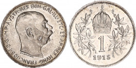 Austria 1 Corona 1915
KM# 2820; N# 7003; Silver; Franz Joseph I; AUNC/UNC with mint luster