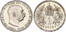 Austria 1 Corona 1916
KM# 2820; Silver; UNC