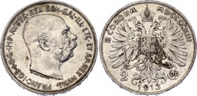 Austria 2 Corona 1913
KM# 2821, Schön# 20; N# 7934; Silver; Franz Joseph I; XF-AUNC