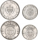 Timor 3 & 6 Escudos 1958
KM# 14, 15; Silver; UNC with mint luster
