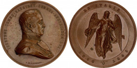 Austria Bronze Medal "The Victory of Count Radetzky in Italy 1848/1849" 1849
Wurzb. 7763; Bronze 86.35 g., 55 mm; by J. M. Scharff; Franz Joseph I; F...