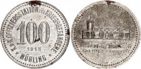 Austria Muhling 100 Heller Lagergeld 1915 K&K POW
Men05# 17104.5; Iron; Franz Josef I; UNC with corrossion