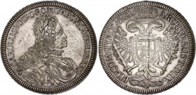 Austria 1 Taler 1721 Lauer
Karl VI, Lauersche restrike mint (Lauerprägung), pendant (traces), VF.