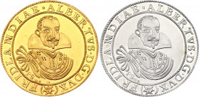 Holy Roman Empire Wallenstein 1 Taler & 10 Dukat 1626 Official Restrike 17/30!
Gold (.999) 35g 40mm & Silver (.999) 29g 40mm; Made with hand manufact...