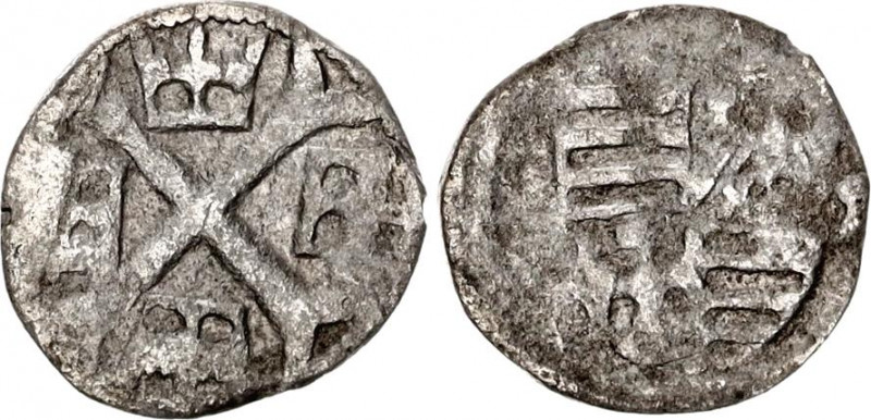 Hungary Parvus 1404 - 1405 (ND)
ÉH# 453; Silver 0.21 g.; Sigismund; VF