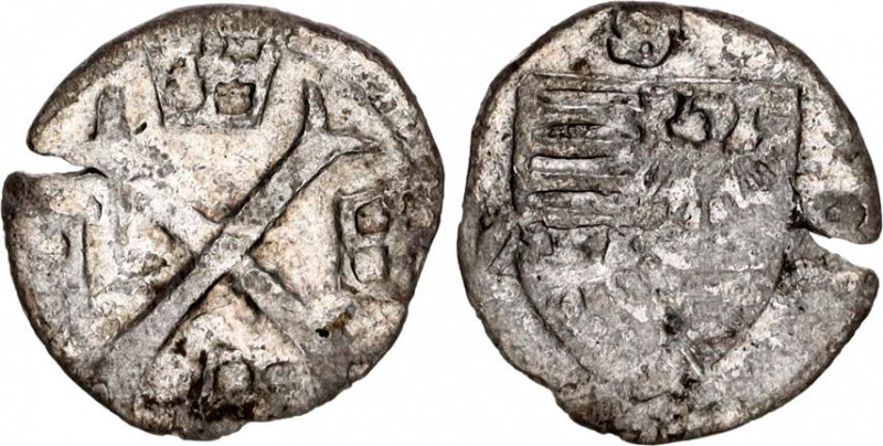 Hungary Parvus 1404 - 1405 (ND)
ÉH# 453; Silver 0.22 g.; Sigismund; VF