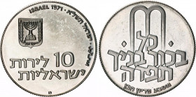 Israel 10 Lirot 1971
KM# 57; Silver., Proof; Pidyon Haben; With original package & certificate