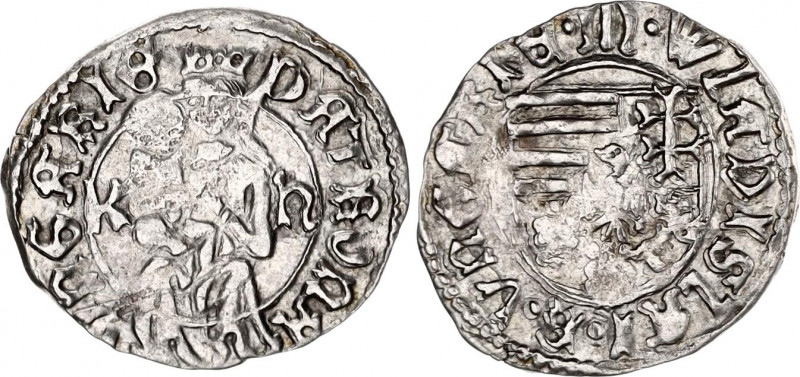 Hungary 1 Denar 1498 (ND) Kn
ÉH# 638; Silver 0.57 g.; Vladislaus II; XF