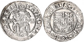 Hungary 1 Denar 1525 KB
ÉH# 673; Silver 0.52 g.; Louis II; XF