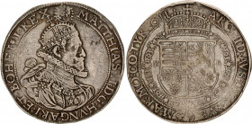 Hungary 1 Taler 1611 KB
KM# 34; ÉH# 843; Silver 27.87 g.; Matthias II; Mint: Kremnitz; VF-XF Toned