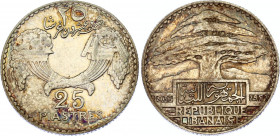 Lebanon 25 Piastres 1936
KM# 7; N# 9660; Silver; XF