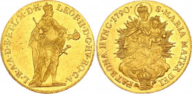 Hungary 1 Dukat 1790
Fr. 205; Leopold II. (1790–1792); Gold, 3.48g. UNC, full mint luster. Very rare condition.