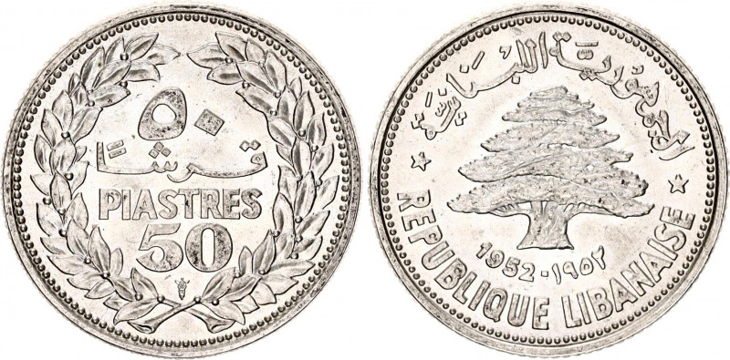 Lebanon 50 Piastres 1952
KM# 17; Silver; UNC with full mint luster