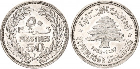 Lebanon 50 Piastres 1952
KM# 17; Silver; UNC with full mint luster