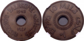 Palestine 10 Mils 1942 NGC AU 58 BN
KM# 4a; N# 5591; Bronze