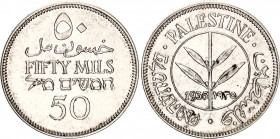 Palestine 50 Mils 1935
KM# 6; Silver; UNC with full mint luster