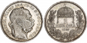 Hungary 1 Korona 1893 KB
KM# 484; N# 7093; Silver; Franz Joseph I; UNC with full mint luster