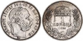 Hungary 1 Korona 1895 KB
KM# 484; Silver; Franz Joseph I; XF