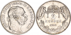 Hungary 2 Korona 1914 KB
KM# 493; N# 10991; Silver; Franz Joseph I; AUNC- with mint luster