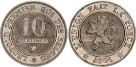 Belgium 10 Centimes 1861
KM# 22; Copper-Nickel; Léopold I; Mint: Brussels; UNC