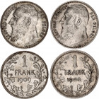 Belgium 2 x 1 Franc 1904 - 1909
KM# 56.1; N# 283; Silver; Léopold II; XF-AUNC