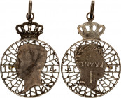 Belgium Silver Decoration made from 1 Franc 1914
Silver 3.77 g.; Albert I.