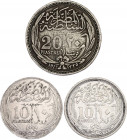 Egypt Lot of 10 & 20 Piastres 1917
N# 6040; N# 15235; Silver; Hussein Kamel; VF-XF
