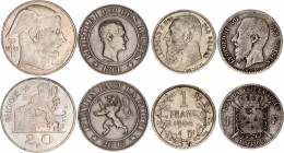 Belgium Lot of 4 Coins 1861 - 1949
Various Dates & Denominations; Copper-Nickel & Silver; VF-AUNC