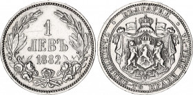 Bulgaria 1 Lev 1882
KM# 4; Silver; Aleksandr I; AUNC- with mint luster